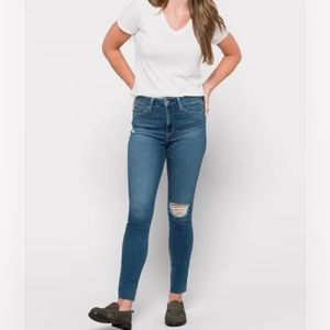 Joe’s jeans hi rise honey curvy skinny raw hem jeans
